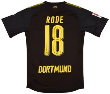 2017-18 Borussia Dortmund Authentic Away Shirt Rode #18 - 10/10 - (M)