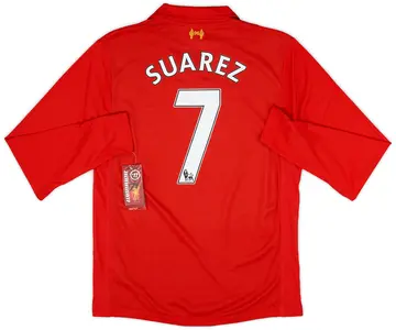 2012-13 Liverpool Home L/S Shirt Suarez #7 (M)