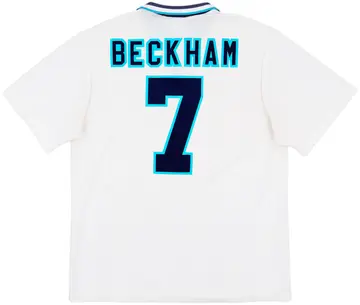 1995-97 England Home Shirt Beckham #7 - 10/10 - (XL)