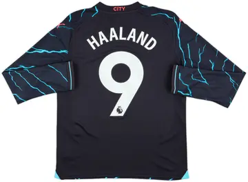 2023-24 Manchester City Third L/S Shirt Haaland #9 (XL.Boys)
