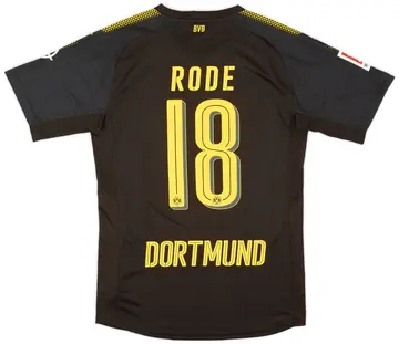 2017-18 Borussia Dortmund Away Authentic Shirt Rode #18 - 10/10 - (M)