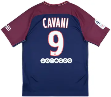 2017-18 Paris Saint-Germain Home Shirt Cavani #9 - 10/10 - (M)