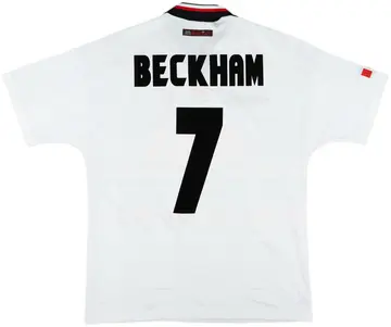 1997-99 Manchester United Away Shirt Beckham #7 - 10/10 - (L)