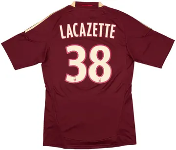 2010-11 Lyon Away Shirt Lacazette #38 (S)