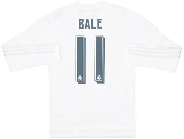 2015-16 Real Madrid Home L/S Shirt Bale #11 (S)