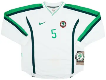 1998 Nigeria Player Issue Away L/S Shirt #5 (XL)