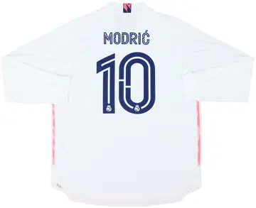 2020-21 Real Madrid Authentic Home L/S Shirt Modric #10 (XL)