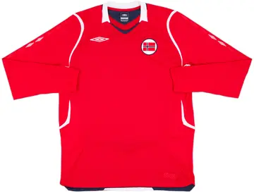 2008-09 Norway L/S Home Shirt - 10/10 - (L)