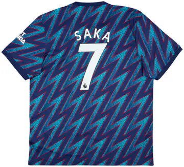 2021-22 Arsenal Third Shirt Saka #7 (XL)