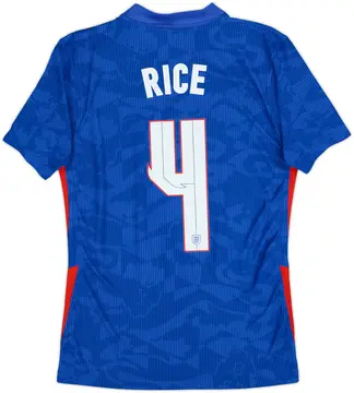 2020-21 England Authentic Away Shirt Rice #4 - 10/10 - (S)
