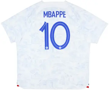 2022-23 France Authentic Away Shirt Mbappe #10 - 10/10 - (XXL)