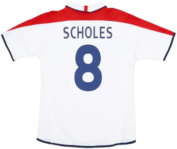 2003-05 England Home Shirt Scholes #8 - 10/10 - (M)