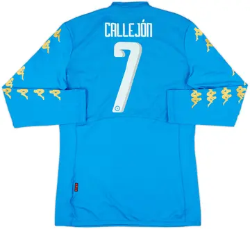 2016-17 Napoli Authentic Home L/S Shirt Callejon #7 (XL)