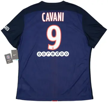 2015-16 Paris Saint-Germain Authentic Home Shirt Cavani #9 (XXL)