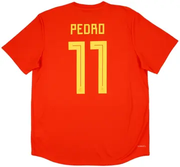 2018-19 Spain Player Issue Home Shirt Pedro #11 - 10/10 - (XL)