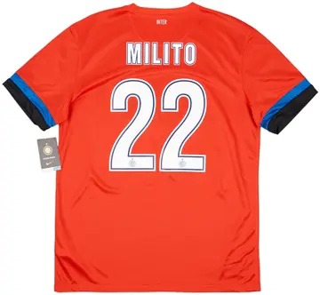 2012-13 Inter Milan Away Shirt Milito #22 (L)