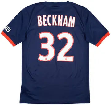 2013-14 Paris Saint-Germain Home Shirt Beckham #32 - 10/10 - (S)
