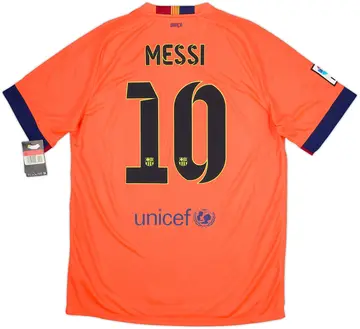2014-15 Barcelona Away Shirt Messi #10 (L)