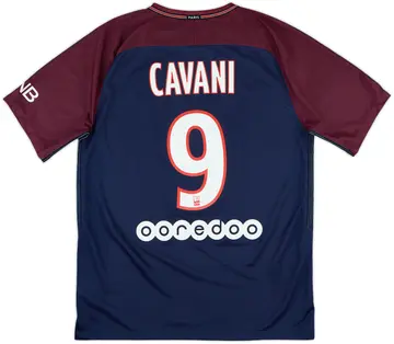 2017-18 Paris Saint-Germain Home Shirt Cavani #9 - 10/10 - (M)