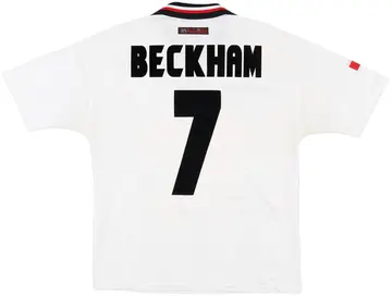 1997-99 Manchester United Away Shirt Beckham #7 - 10/10 - (Y)