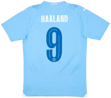 2023-24 Manchester City Home Shirt Haaland #9 - 10/10 - (S)