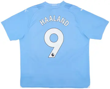2023-24 Manchester City Home Shirt Haaland #9 - 10/10 - (XL)
