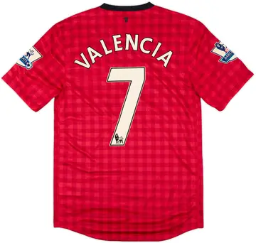2012-13 Manchester United Home Shirt Valencia #7 (S)