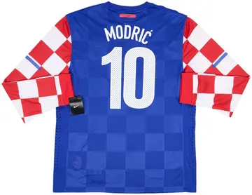 2010-12 Croatia Player Issue Away L/S Shirt Modric #10 (XXL)