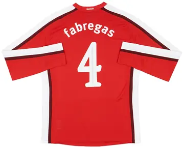 2008-10 Arsenal Player Issue Home L/S Shirt Fabregas #4 (XL)