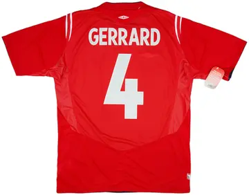 2004-06 England Away Shirt Gerrard #4 (L)
