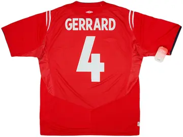 2004-06 England Away Shirt Gerrard #4 (XL)