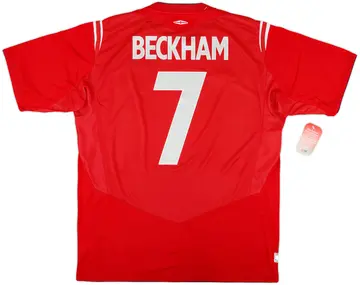 2004-06 England Away Shirt Beckham #7 (XL)
