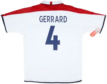 2003-05 England Home Shirt Gerrard #4 (XL)
