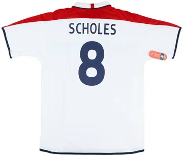 2003-05 England Home Shirt Scholes #8 (XL)