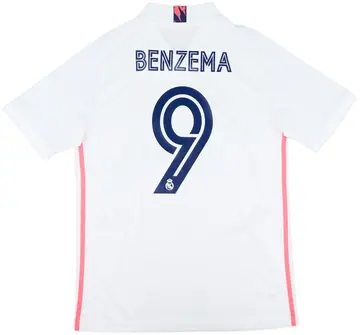 2020-21 Real Madrid Home Shirt Benzema #9 - 10/10 - (M)