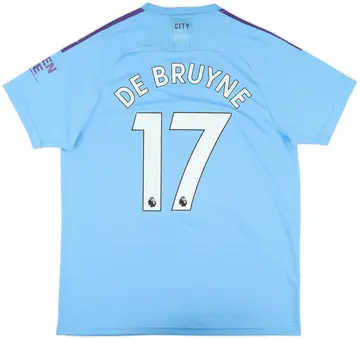 2019-20 Manchester City Home Shirt De Bruyne #17 - 10/10 - (XL)