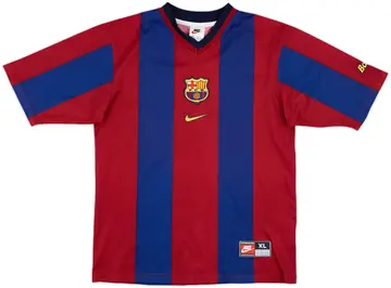 1998-00 Barcelona Basic Home Shirt - 10/10 - (XL.Boys)