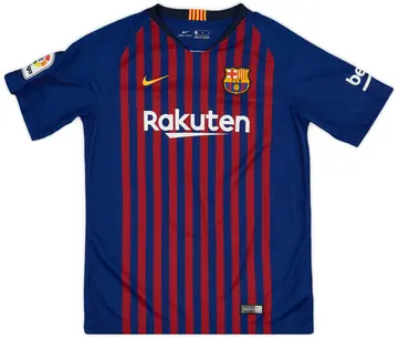 2017-18 Barcelona Home Shirt - 10/10 - (XL.Boys)