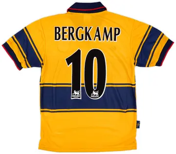 1997-99 Arsenal Away Shirt Bergkamp #10 (XS)