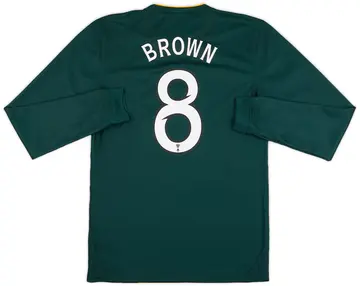2014-15 Celtic Away L/S Shirt Brown #8 (S)
