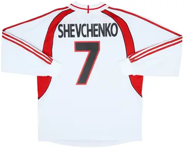 2000-02 AC Milan Player Issue Away L/S Shirt Shevchenko #7 (XL)