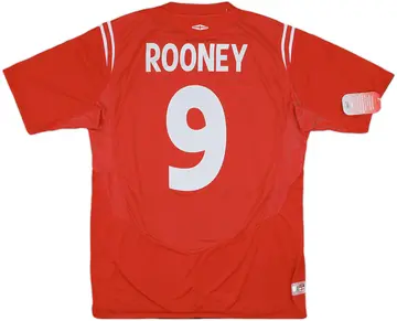 2004-06 England Away Shirt Rooney #9 (L)