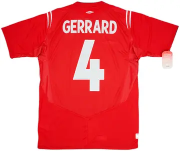 2004-06 England Away Shirt Gerrard #4 (M)