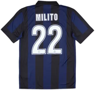 2013-14 Inter Milan Home Shirt Milito #22 (S)