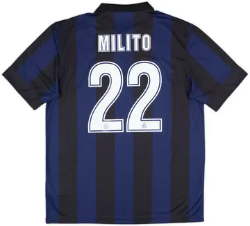 2013-14 Inter Milan Home Shirt Milito #22 (L)