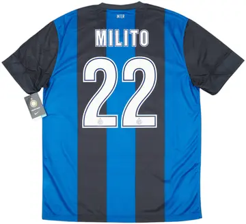 2012-13 Inter Milan Home Shirt Milito #22 (L)
