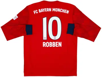 2018-19 Bayern Munich Home L/S Shirt Robben #10 (M)
