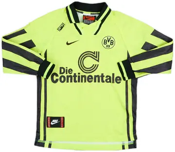 1996-97 Borussia Dortmund Home L/S Shirt - 10/10 - (S.Boys)