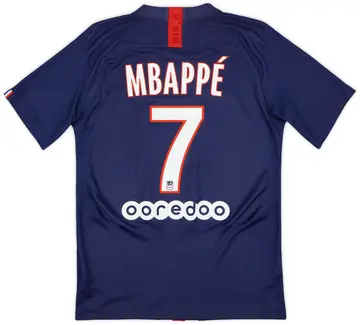 2019-20 Paris Saint-Germain Home Shirt Mbappe #7 - 10/10 - (S)