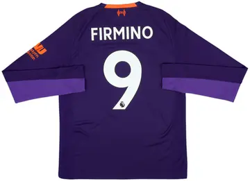 2018-19 Liverpool Away L/S Shirt Firmino #9 - 10/10 - (S)